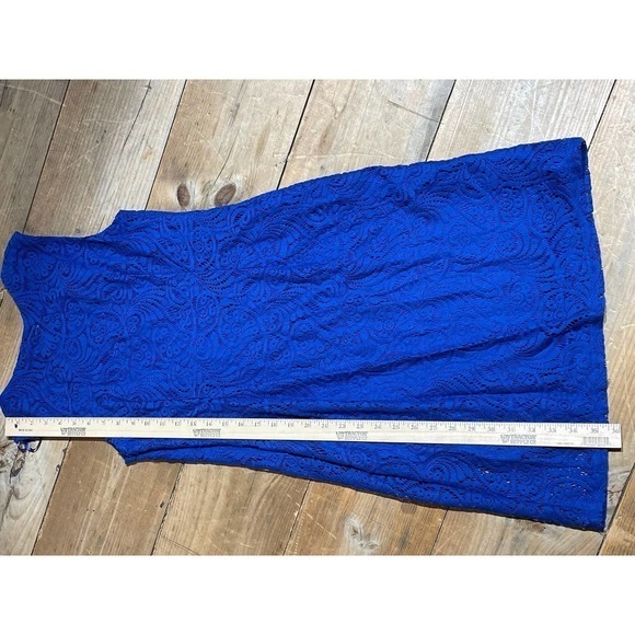 Women's J Howard Blue Lace Dress. Size 6 - Picture 3 of 4
